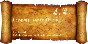 Lippay Manfréda névjegykártya